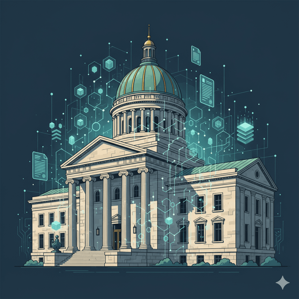 Government land registries implementing blockchain records